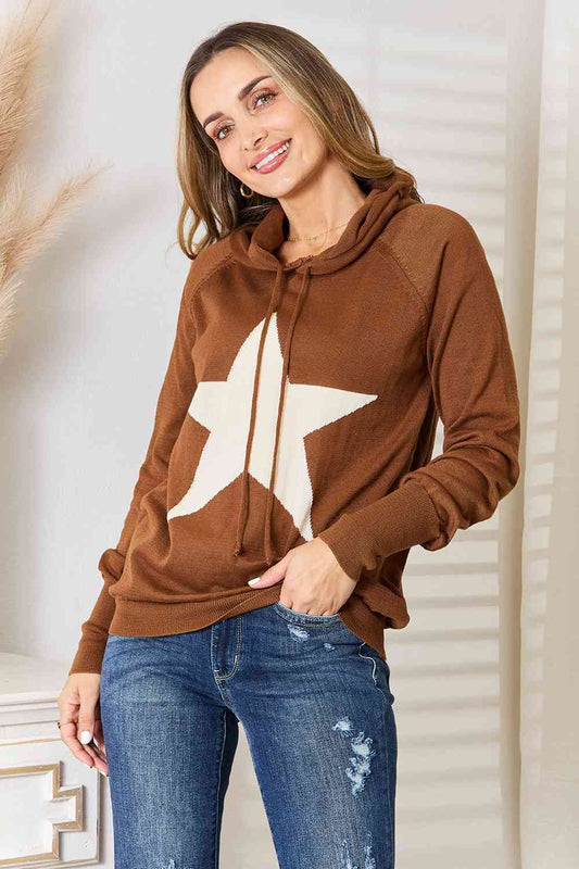 Star Graphic Hooded Sweater