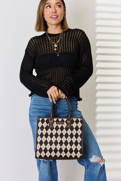 Modern Argyle Pattern Handbag