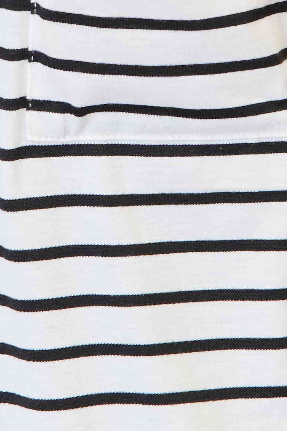 Chic Striped Open Front Longline Cardigan