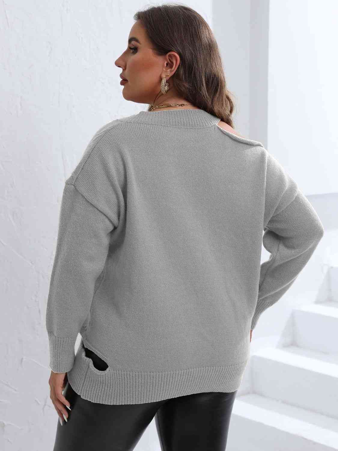 Chic Cutout V-Neck Sweater