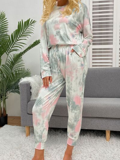 Regular and Plus Size Tie-Dye Lounge Set