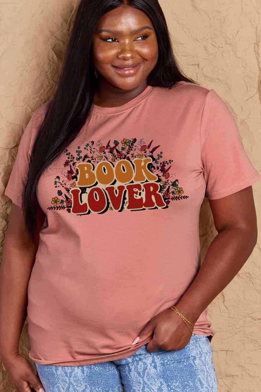 Regular and Curvy Size BOOK LOVER Graphic Tee