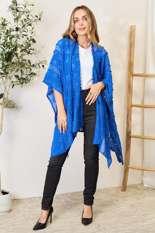 Blue Open Front Cardigan