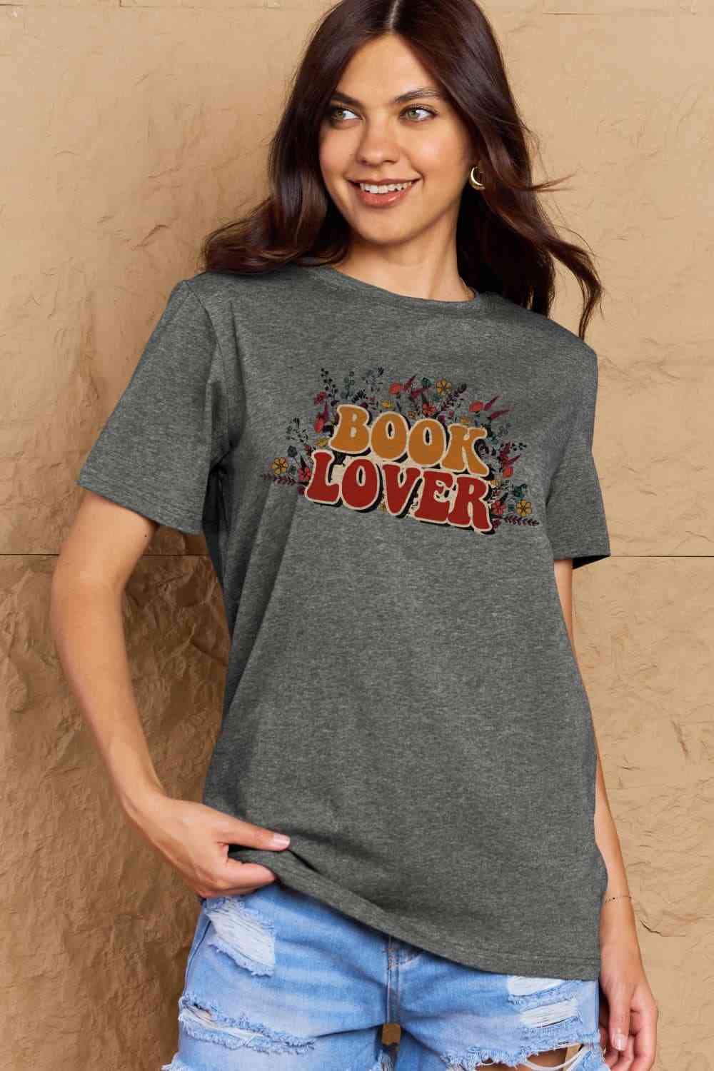 Regular and Curvy Size BOOK LOVER Graphic Tee