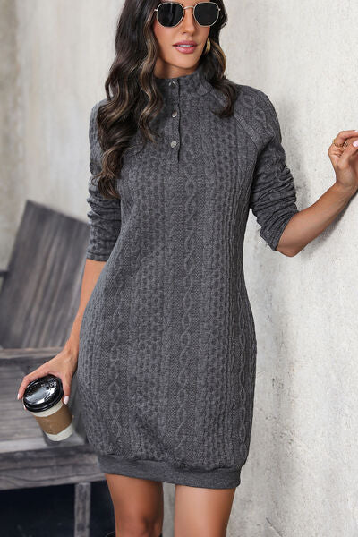 Cable-Knit Sweater Dress