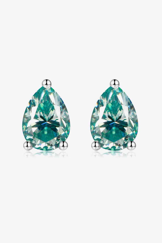 Gorgeous 2 Carat Moissanite Teardrop Earrings