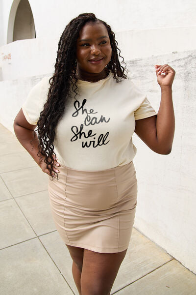 Regular & Plus Size SHE CAN SHE WILL T-Shirt