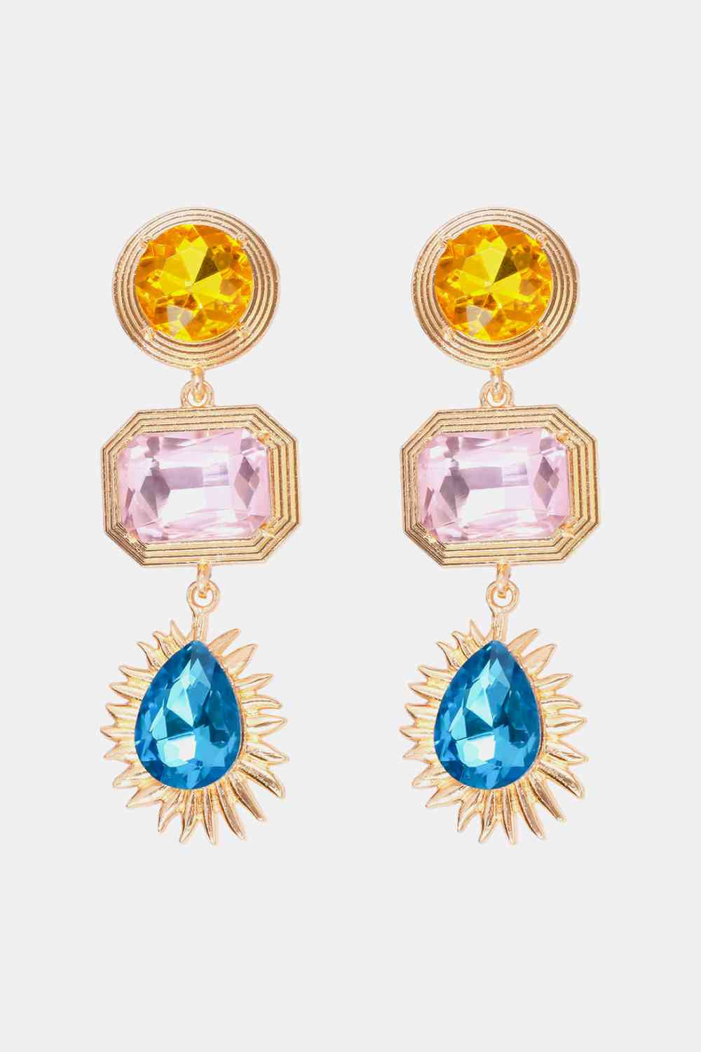 Dazzling Glass Dangle Earrings