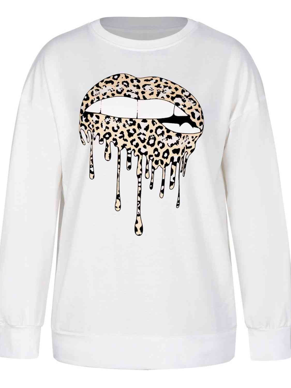 Lips Round Neck Sweatshirt