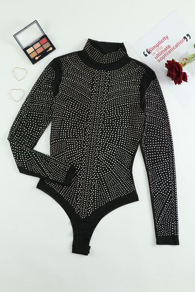 Rhinestone Long Sleeve Bodysuit