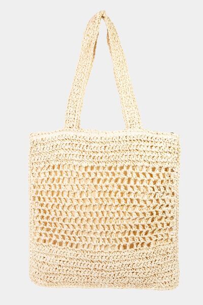 Straw-Paper Crochet Tote Bag