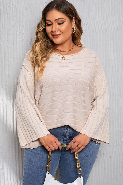 Chic Round Neck Exposed Seam T-Shirt