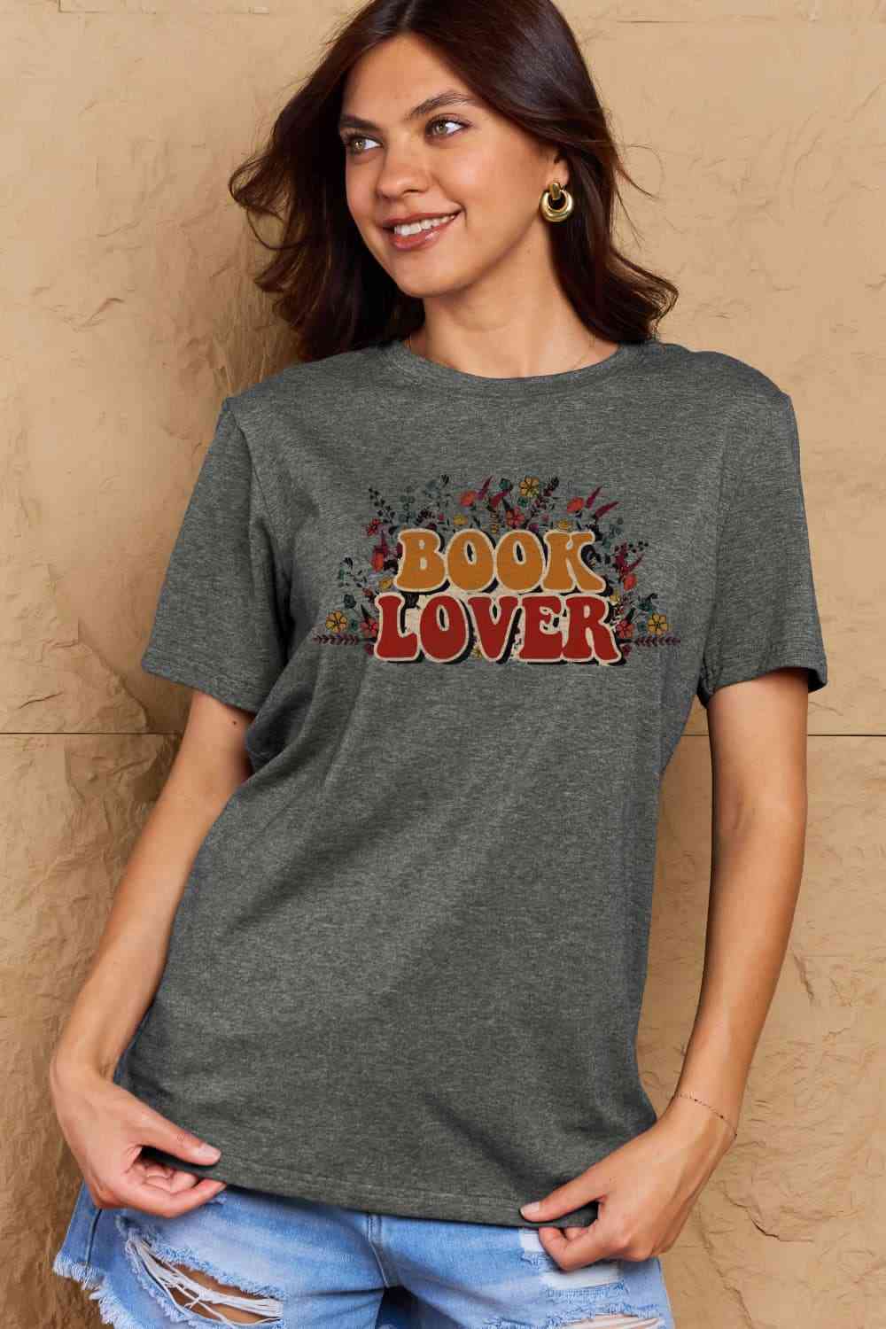 Regular and Curvy Size BOOK LOVER Graphic Tee