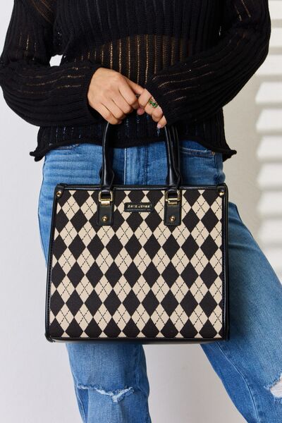 Modern Argyle Pattern Handbag