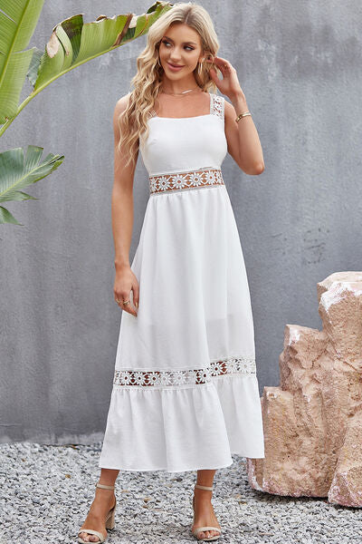 Regular & Plus Size Lace Sleeveless Midi Dress