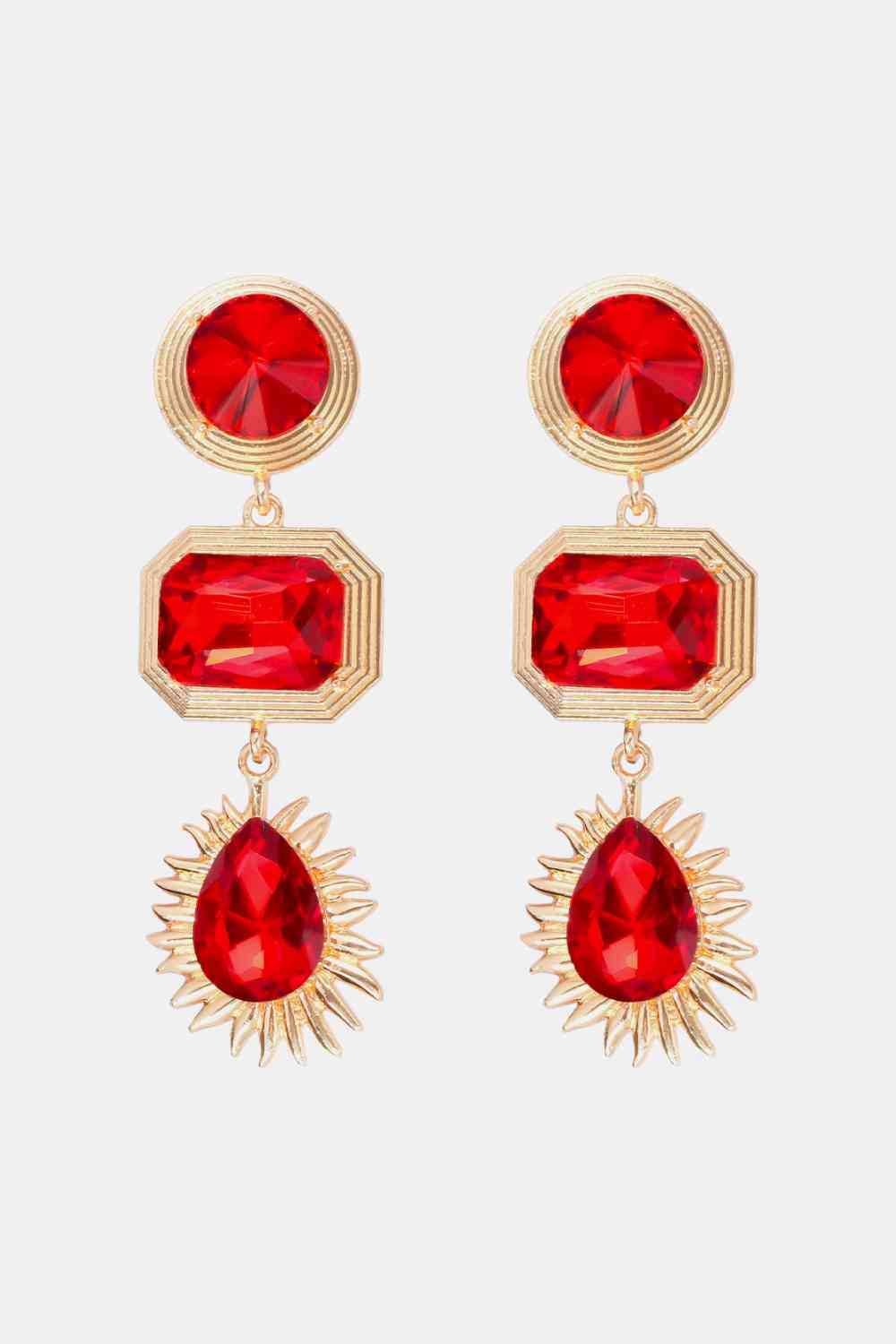 Dazzling Glass Dangle Earrings