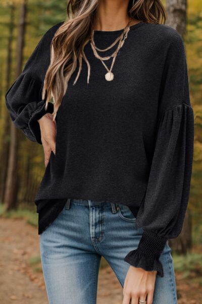 Stylish Lantern Sleeve Top