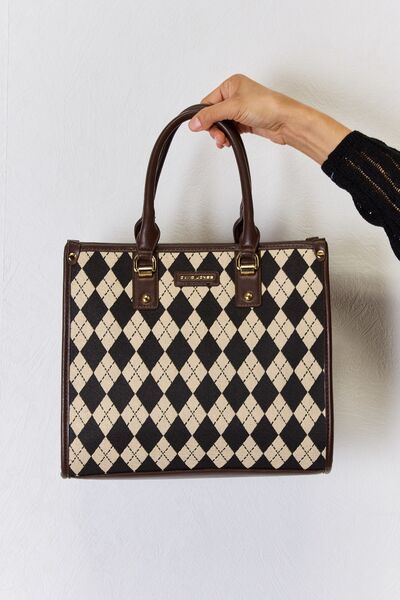 Modern Argyle Pattern Handbag