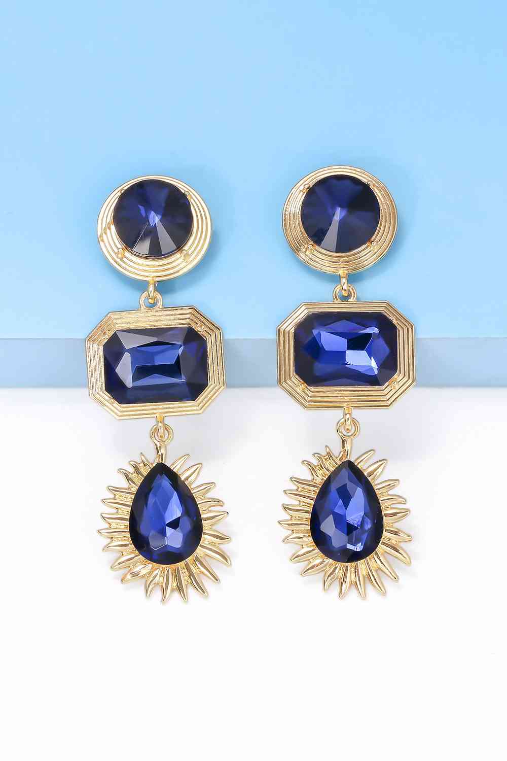 Dazzling Glass Dangle Earrings