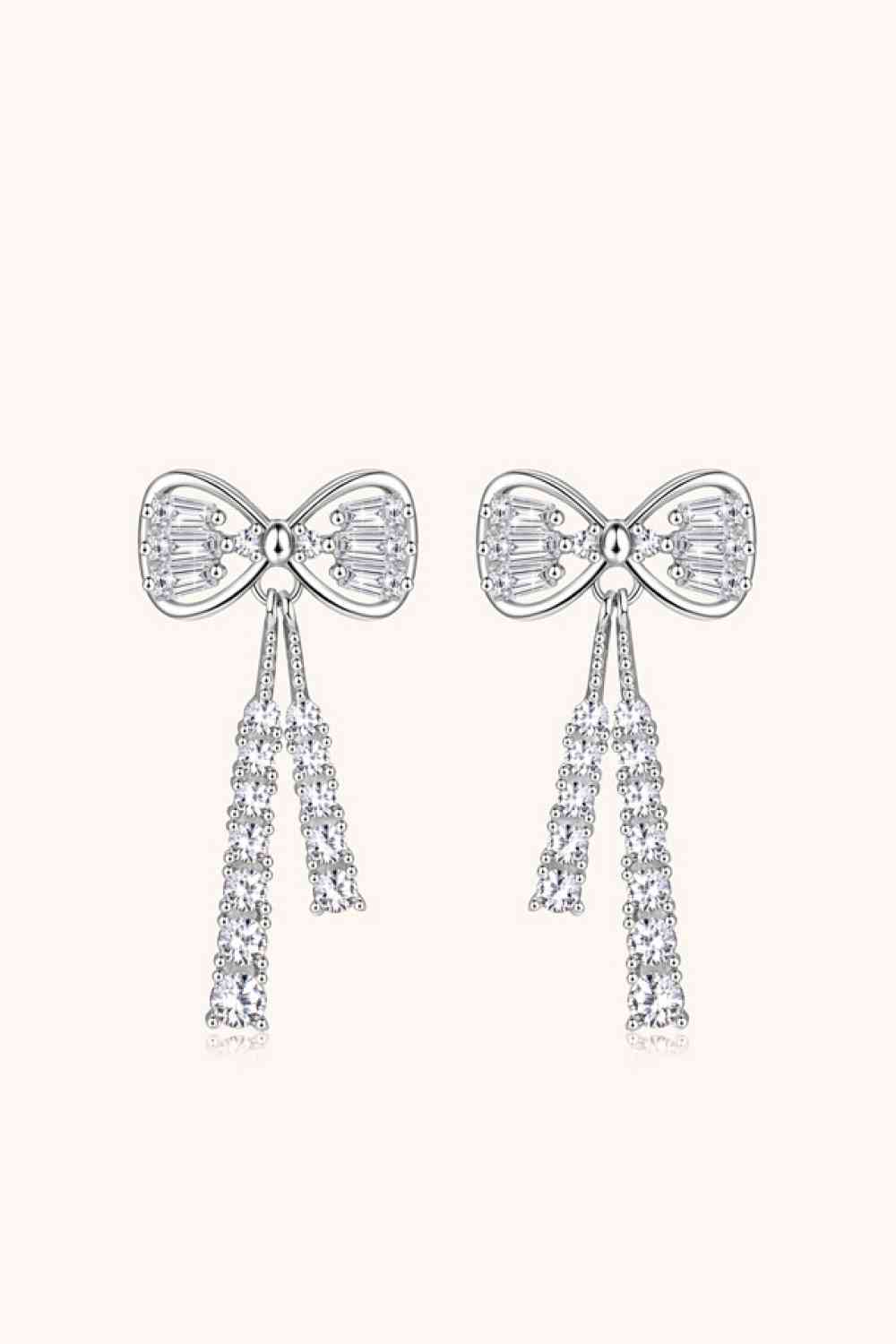 The Cutest Moissanite Bow Earrings