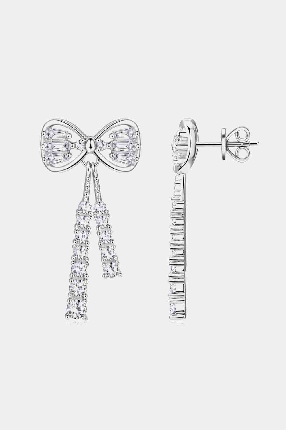 The Cutest Moissanite Bow Earrings