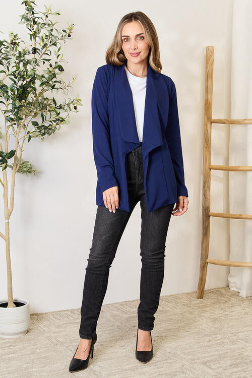 Regular and Plus Size Open Front Blazer