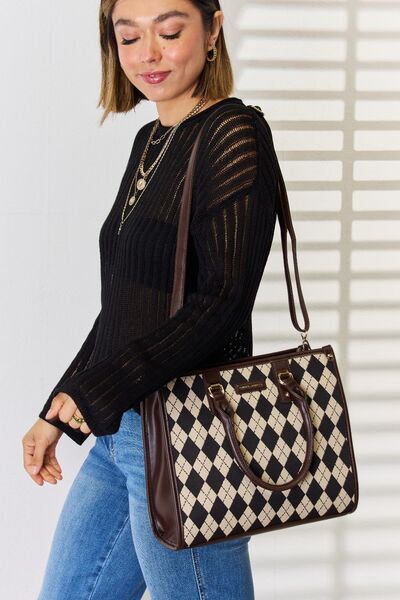 Modern Argyle Pattern Handbag