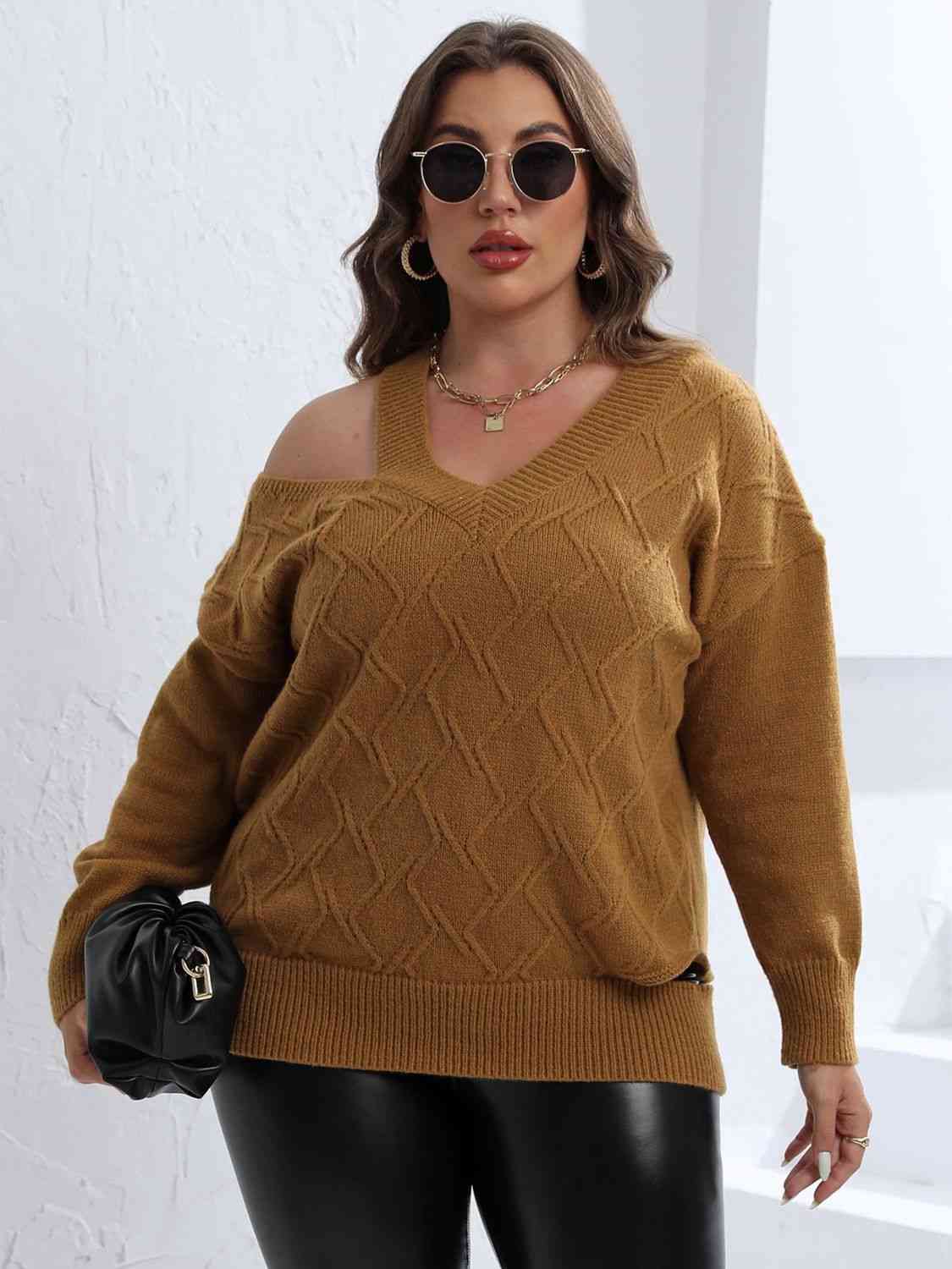 Chic Cutout V-Neck Sweater