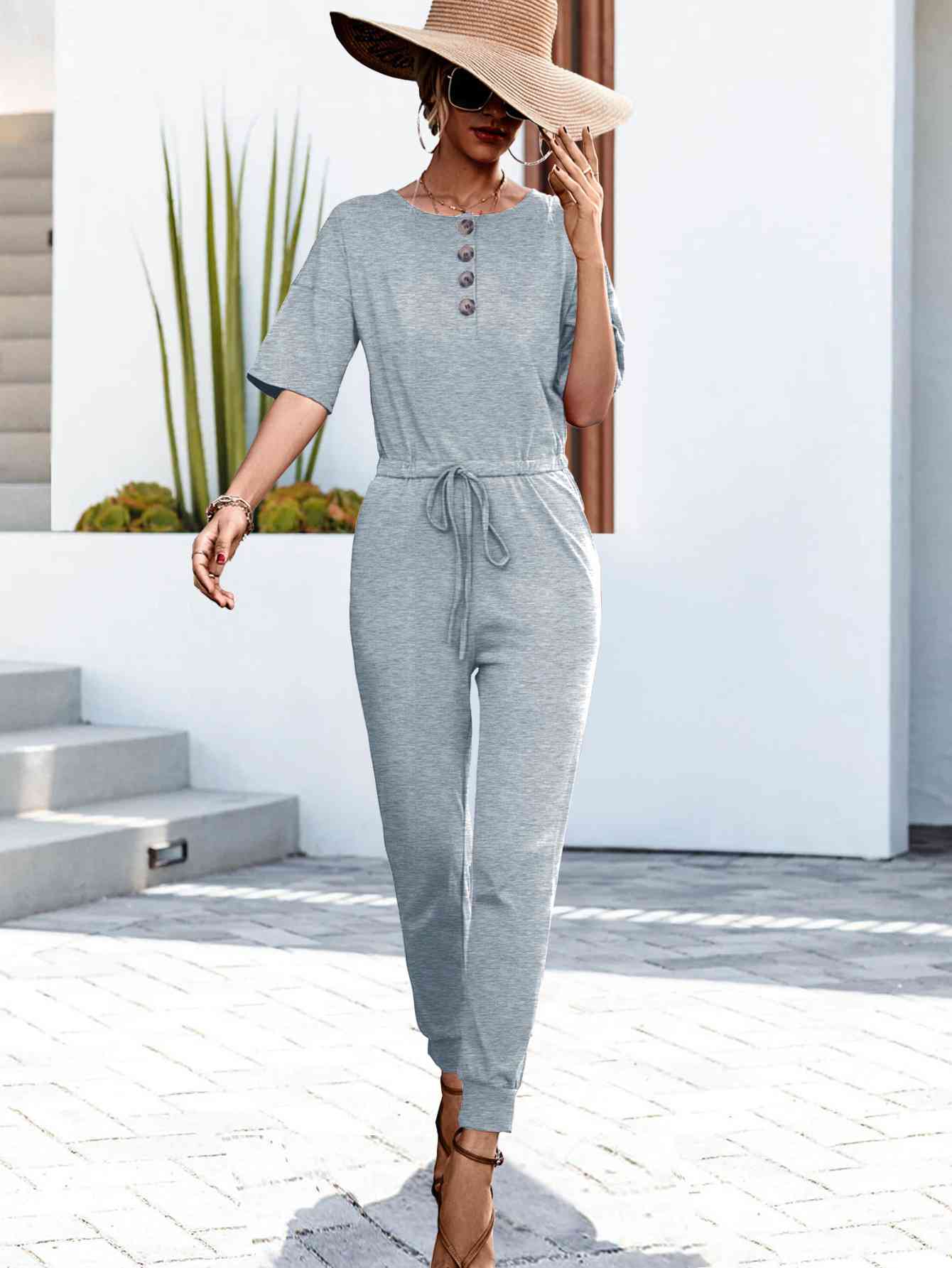 Comfy Half Sleeve Jumpsuit