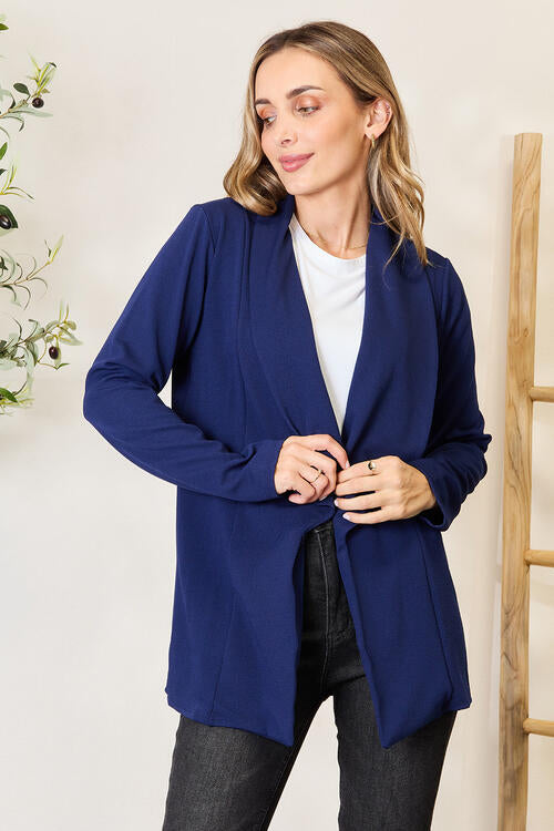 Regular and Plus Size Open Front Blazer