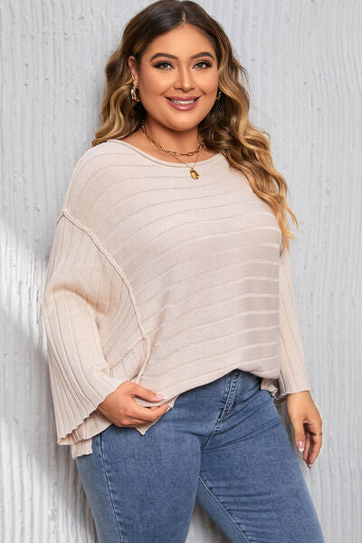 Chic Round Neck Exposed Seam T-Shirt